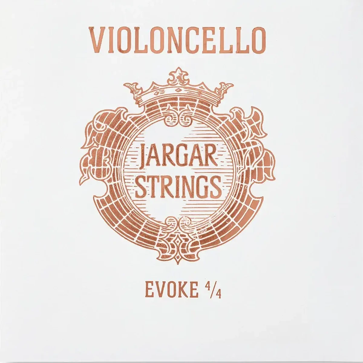 Corda Jargar Evoke per violoncello su sfondo neutro