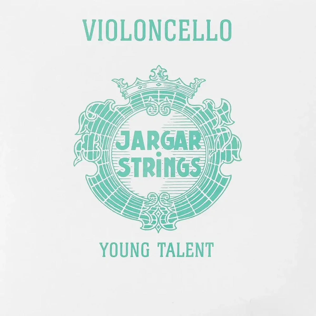 Corda Jargar Young per violoncello su sfondo neutro