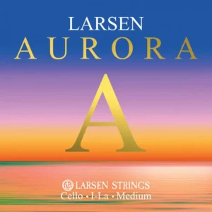 Corda Larsen Aurora LA per violoncello su sfondo neutro