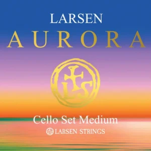 Corda Larsen Aurora per violoncello Set su sfondo neutro