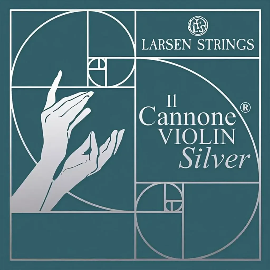 Corda Larsen Il Cannone Silver per violino su sfondo neutro