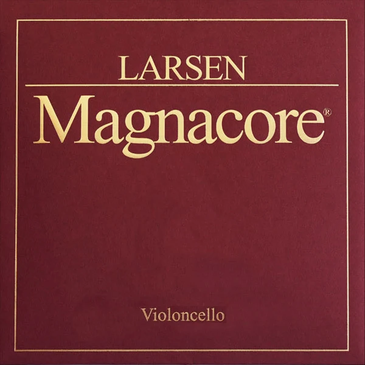 Corda Larsen Magnacore per violoncello su sfondo neutro