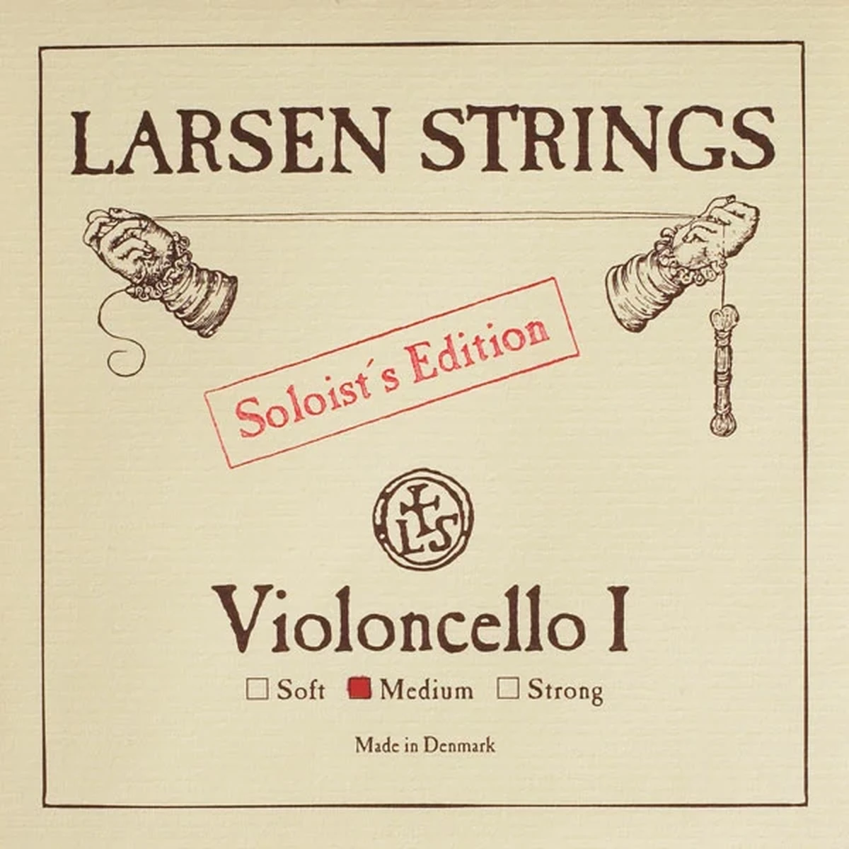 Corda Larsen Original Soloist per violoncello su sfondo neutro