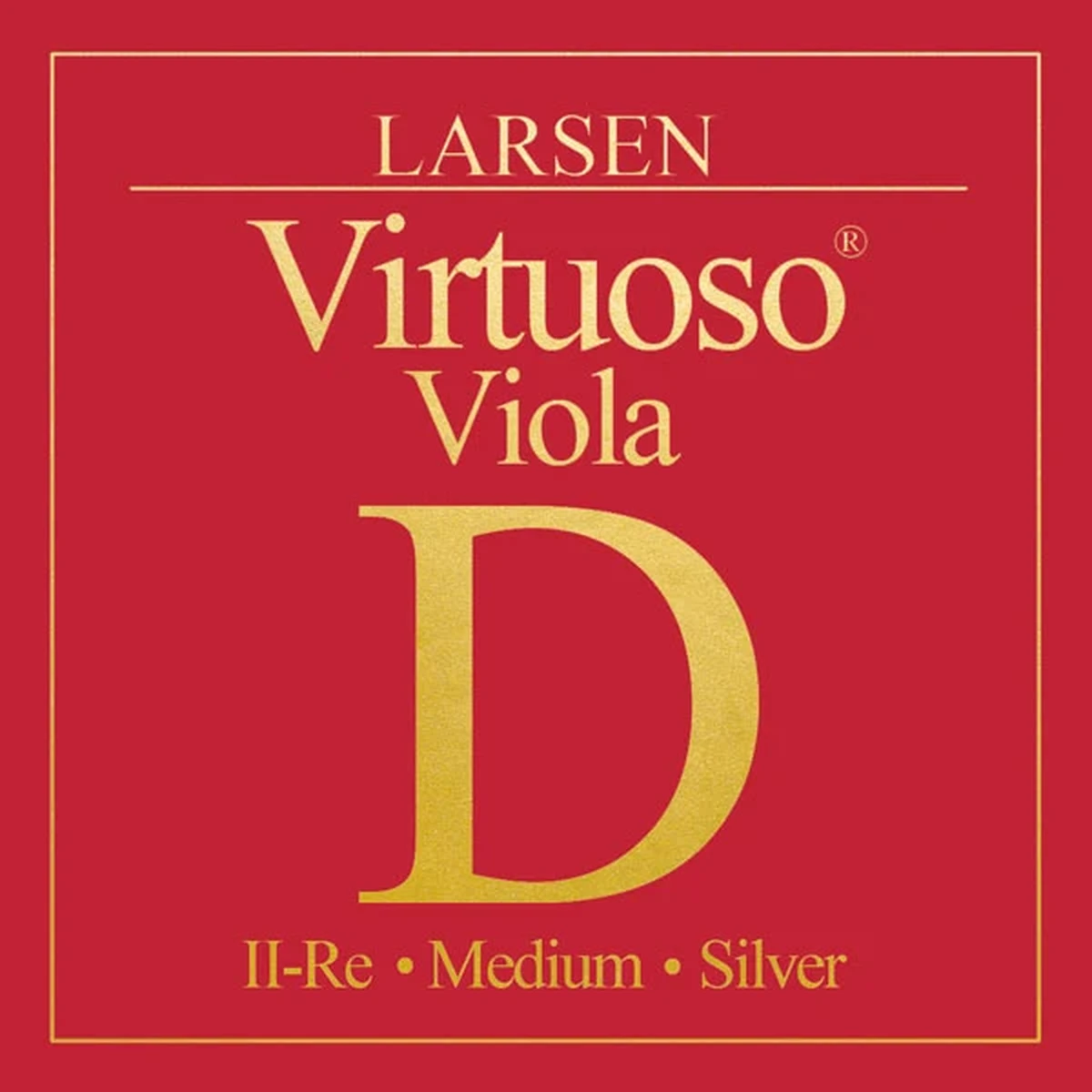 Corda Larsen Virtuoso RE per viola su sfondo neutro