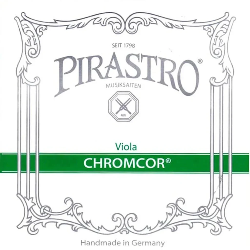 Corda Pirastro Chromcor per viola su sfondo neutro