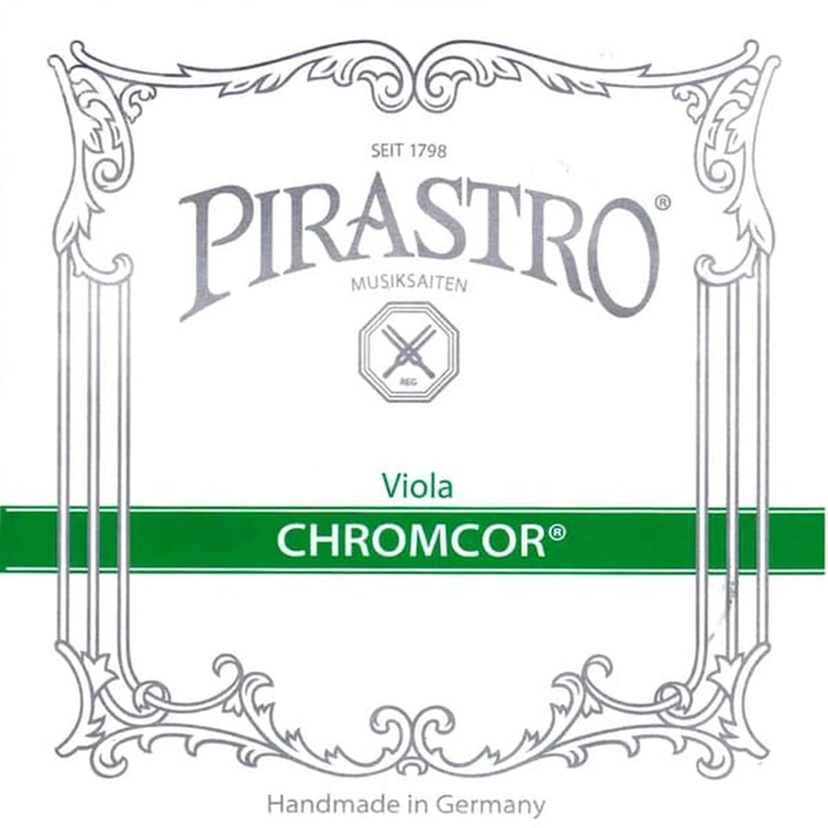 Corda Pirastro Chromcor per viola su sfondo neutro