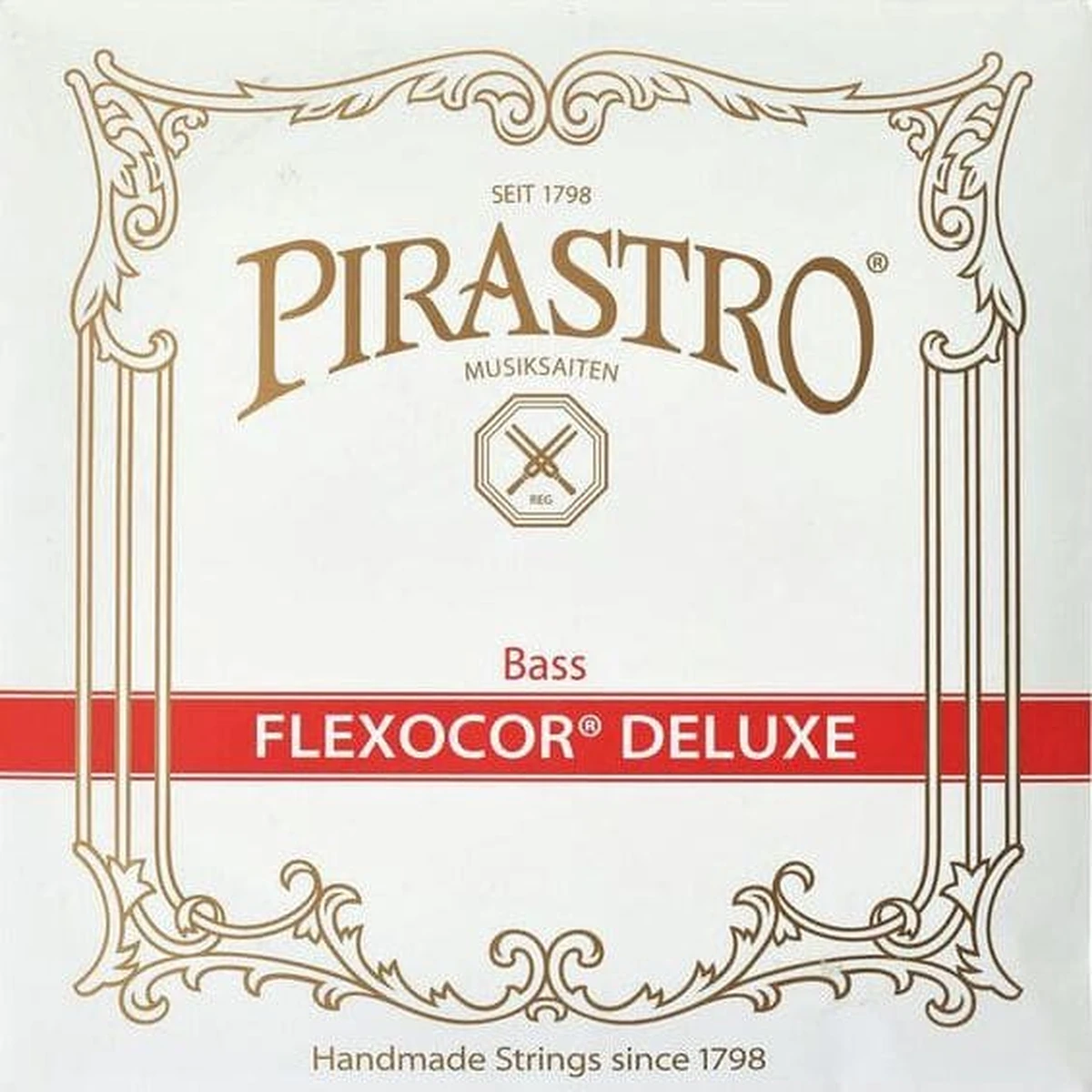 Corda Pirastro Flexocor Deluxe per contrabbasso su sfondo neutro