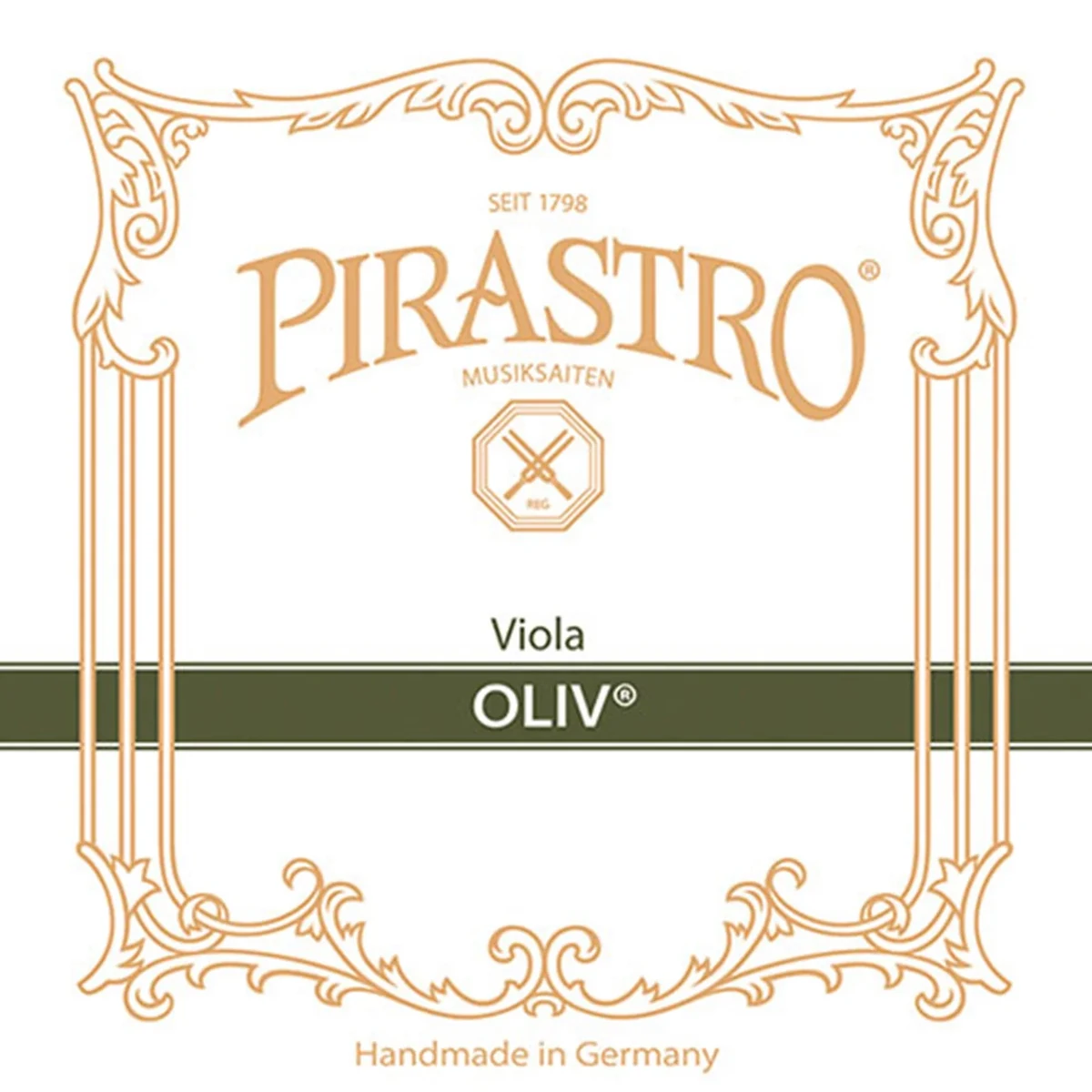Corda Pirastro Oliv per viola su sfondo neutro