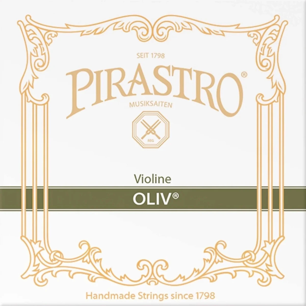 Corda Pirastro Oliv per violino su sfondo neutro