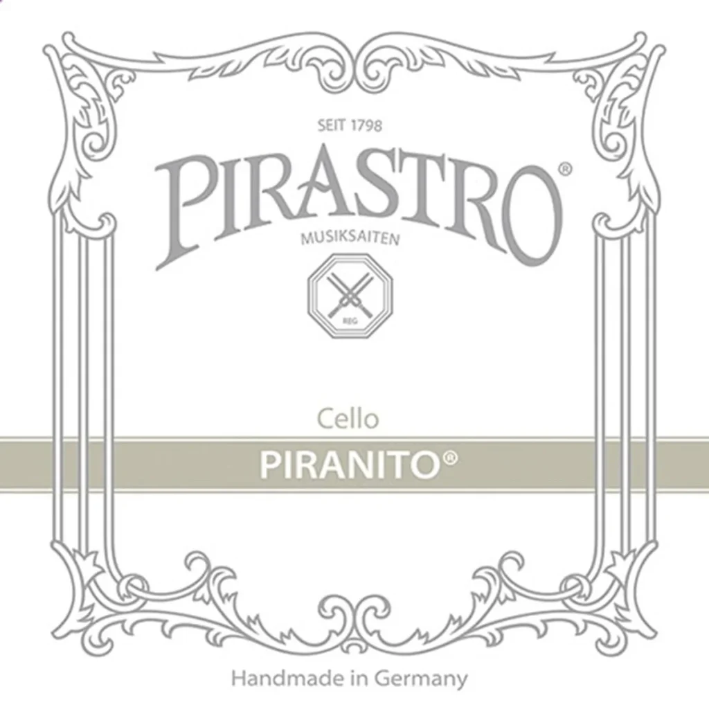 Corda Pirastro Piranito per violoncello su sfondo neutro