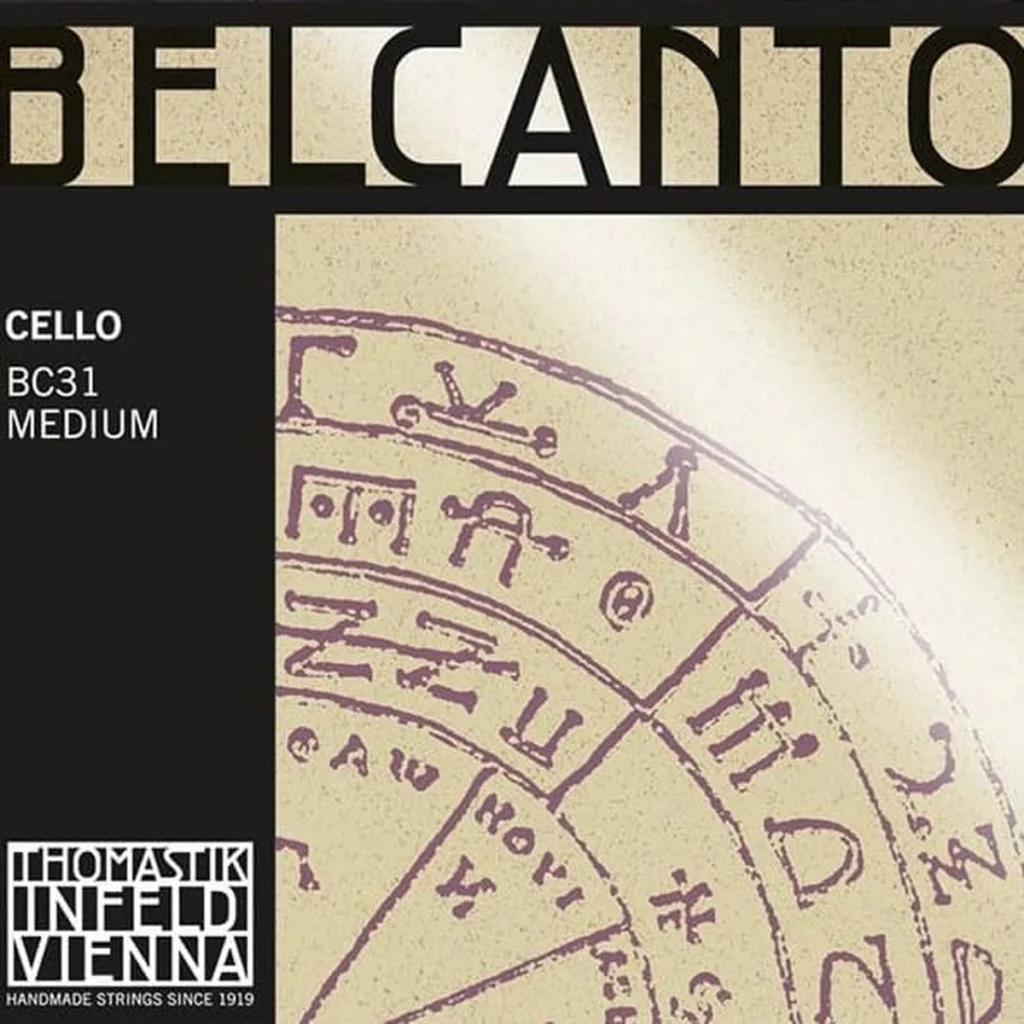 Corda Thomastik-Infeld Belcanto per violoncello su sfondo neutro