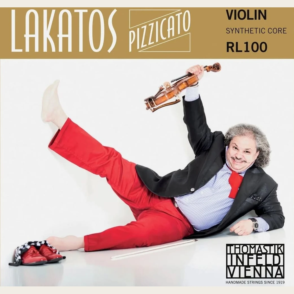 Corda Thomastik-Infeld Lakatos Pizzicato per violino su sfondo neutro
