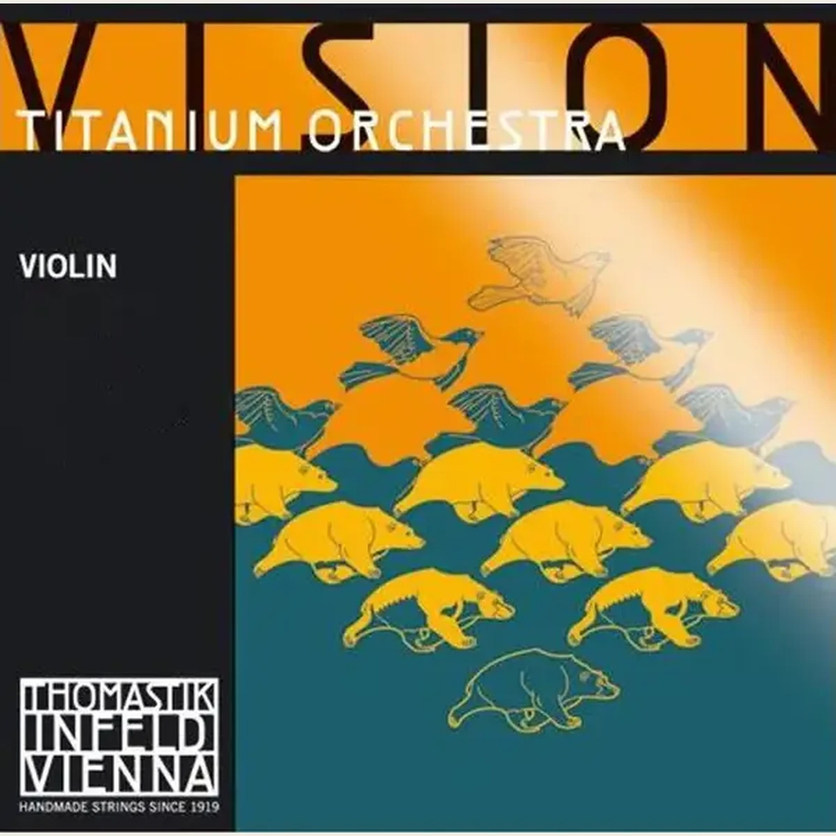 Corda Thomastik-Infeld Vision Titanium Orchestra per violino su sfondo neutro