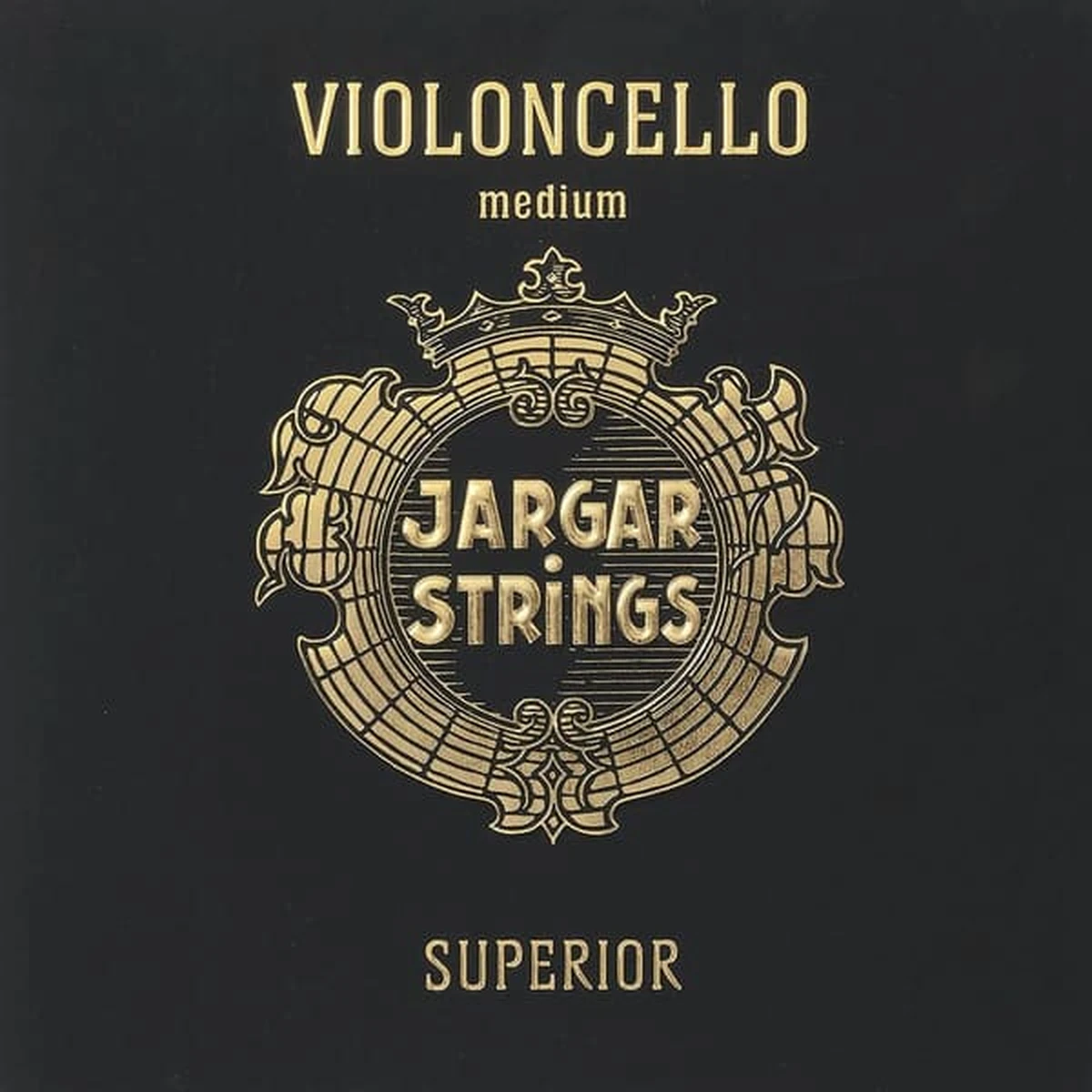Corde Jargar Superior per violoncello su sfondo neutro