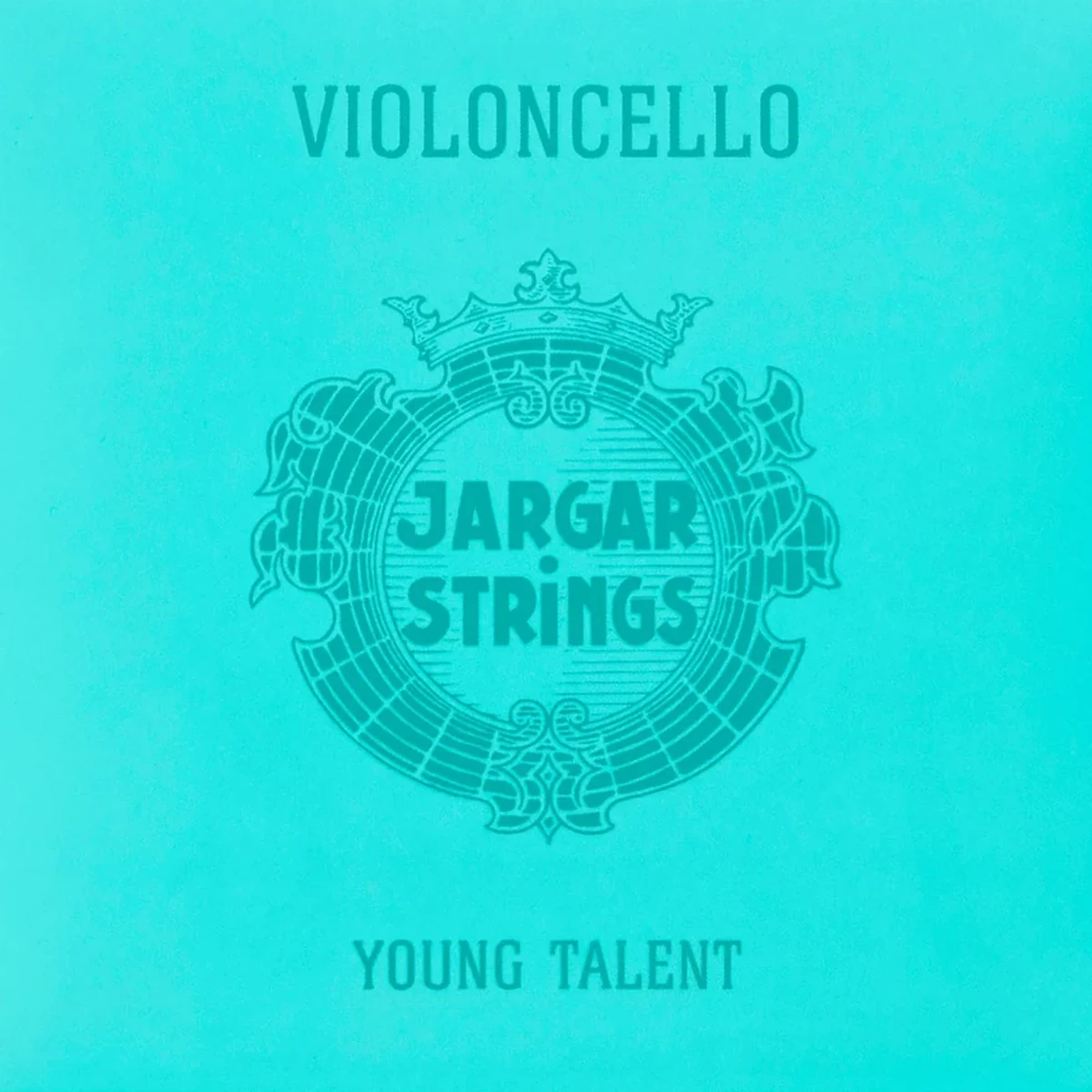 Corde Jargar Young per violoncello su sfondo neutro