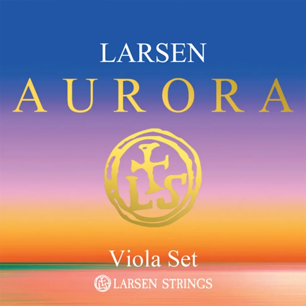 Corde Larsen Aurora per viola Set su sfondo neutro