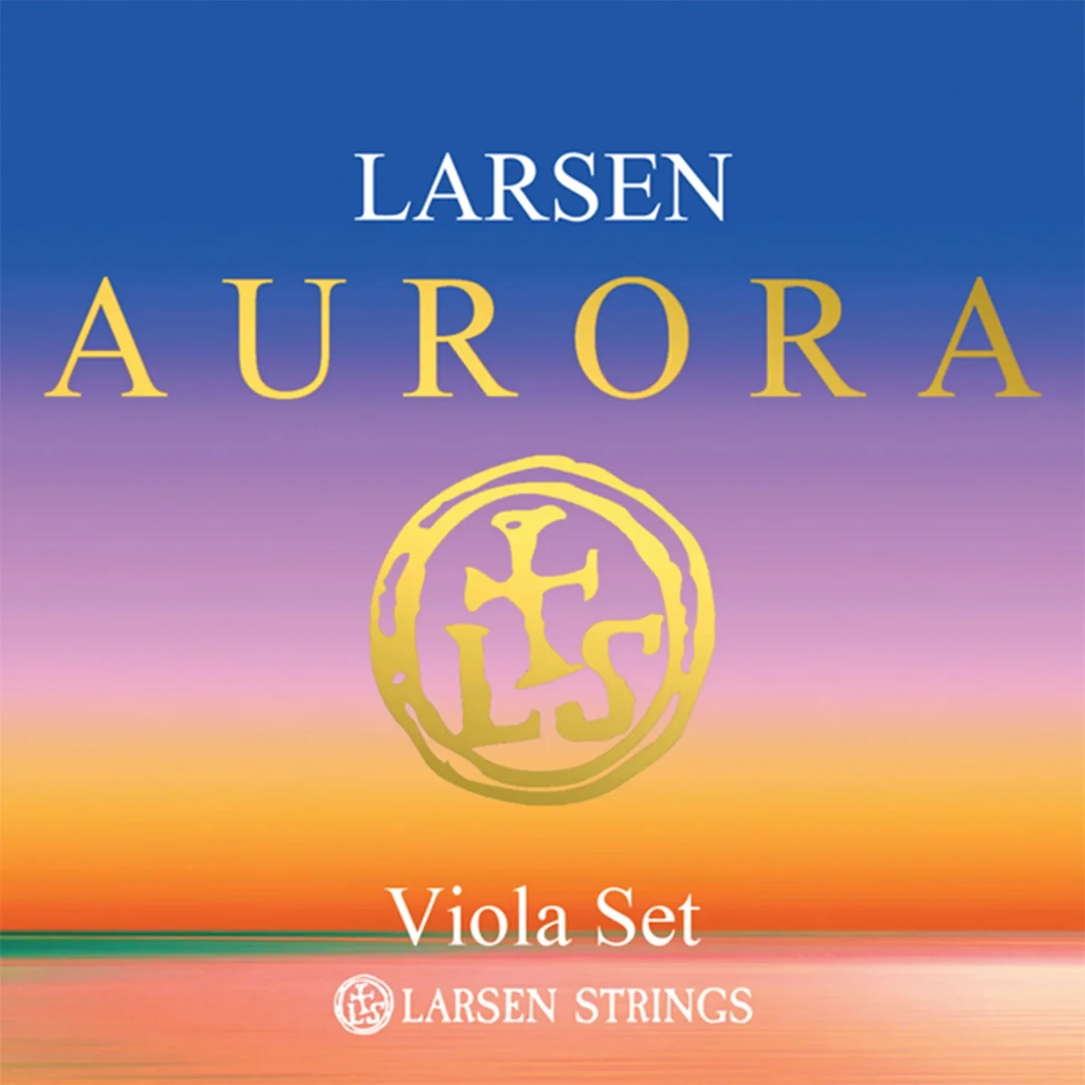 Corde Larsen Aurora per viola Set su sfondo neutro