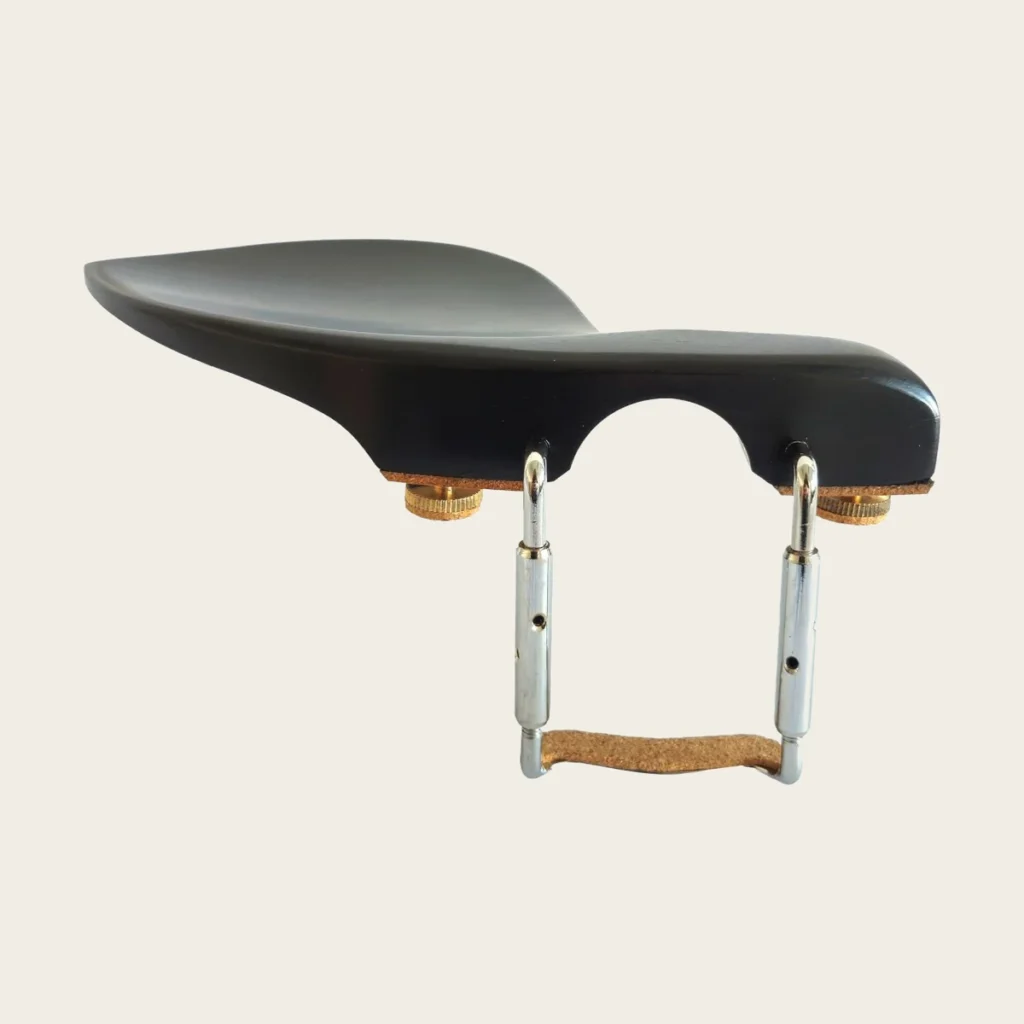 Mentoniera Accordi Liuteria Guarneri in ebano per violino 4/4, montaggio sopra la cordiera