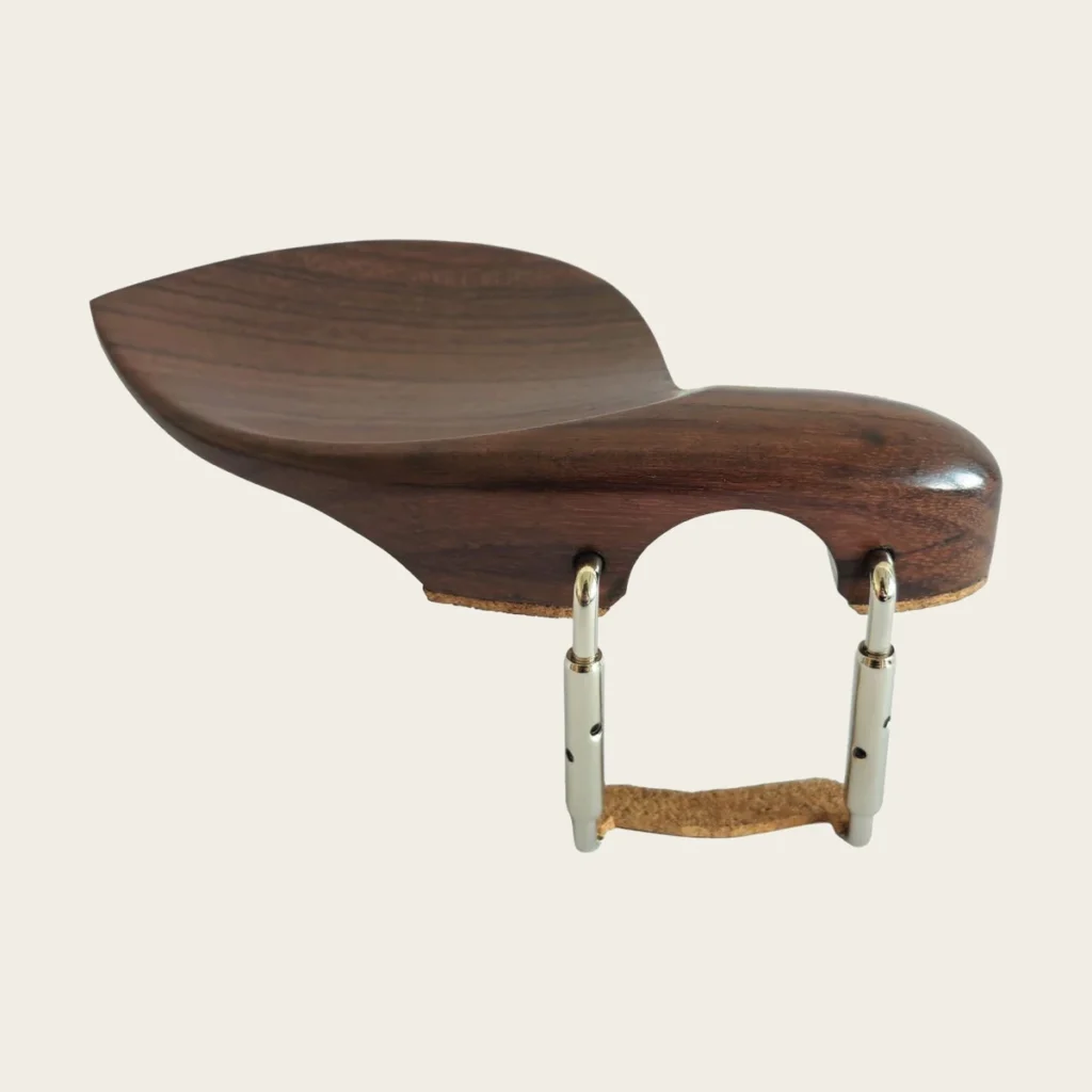 Mentoniera Accordi Liuteria Stradivari in palissandro per violino 4/4, montaggio sopra la cordiera
