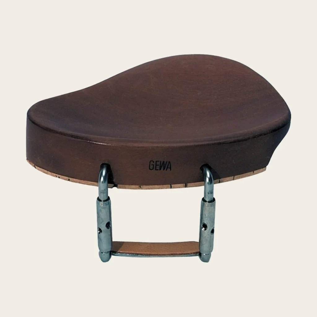 Mentoniera GEWA Hubermann in ebano per violino 4/4, montaggio laterale