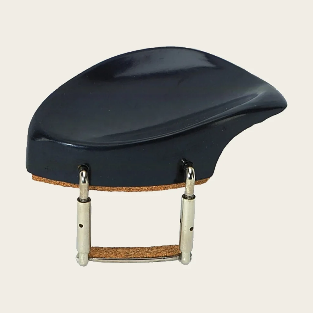 Mentoniera GEWA Teka in ebano per violino 4/4, montaggio laterale
