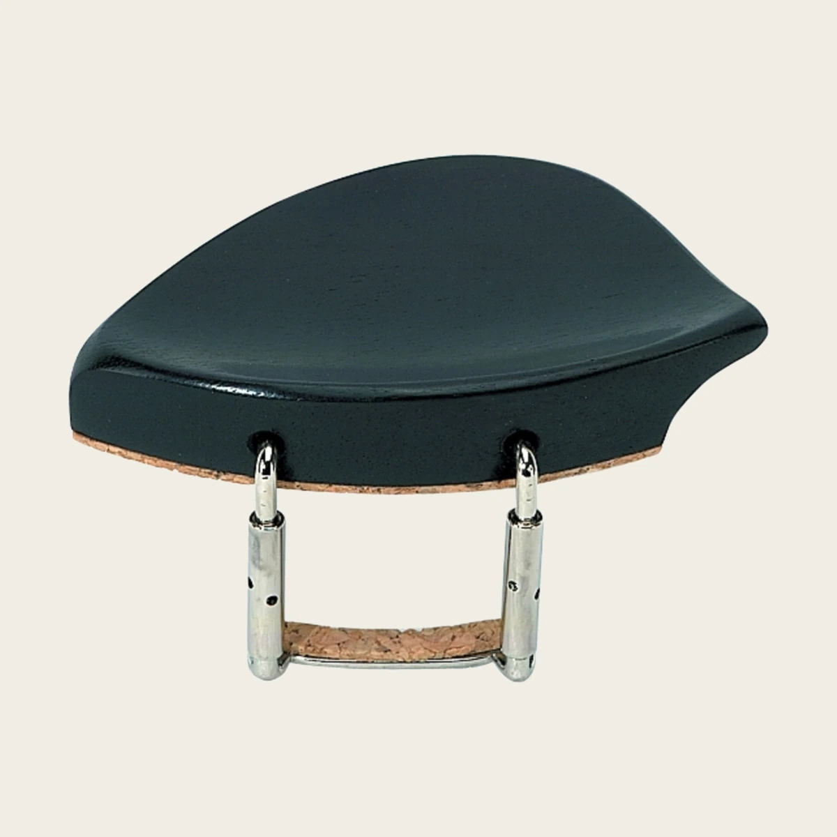 Mentoniera GEWA Wiener in ebano per violino 4/4, montaggio laterale