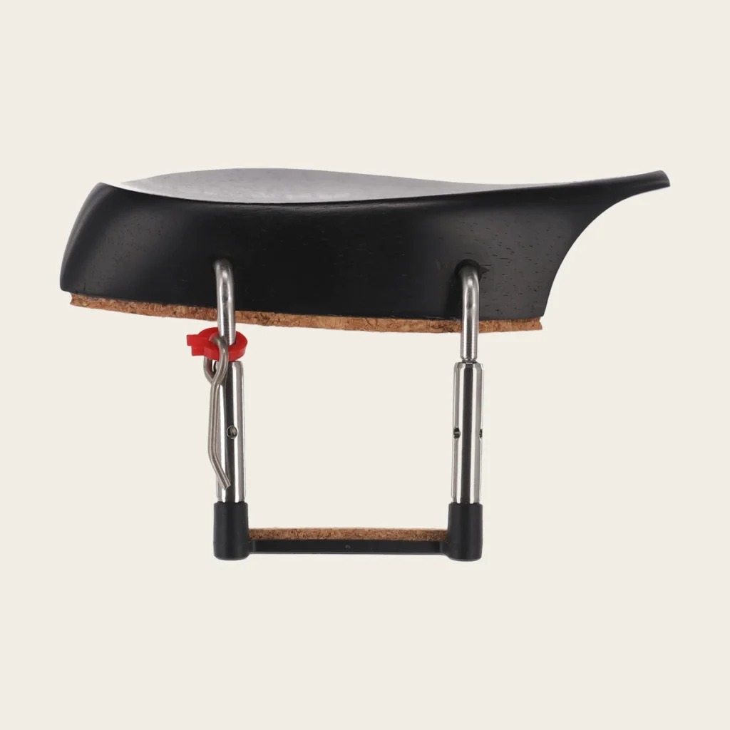 Mentoniera Teller Teka in ebano per violino 4/4, montaggio laterale